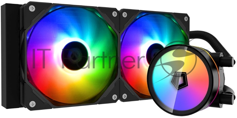 Комплект водяного охлаждения ID-Cooling ZOOMFLOW_240XT (универсальный, 250W, 18.0–26.4 dB, 700-1500 rpm, 2x120мм, подсве