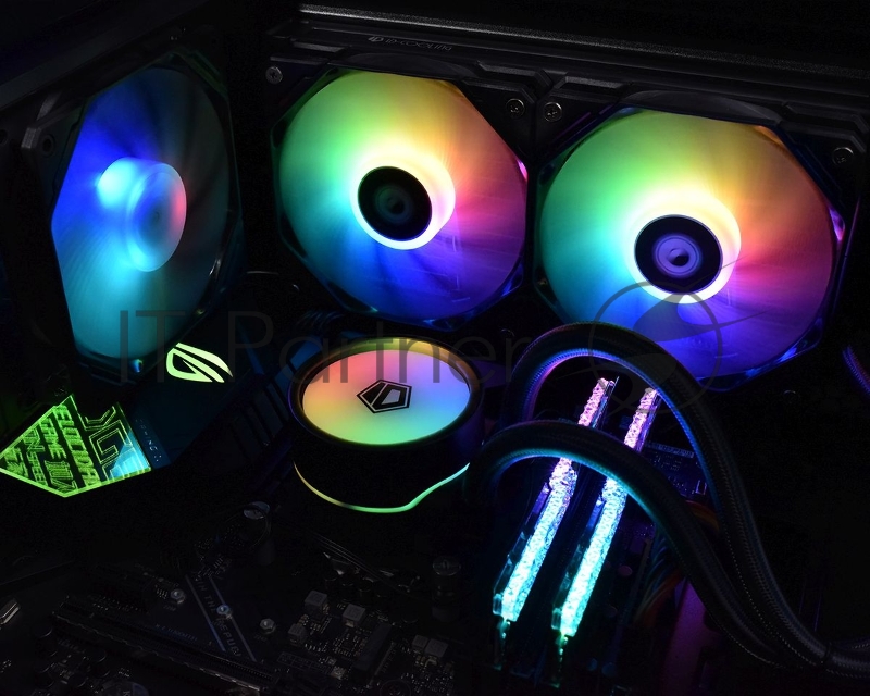 Комплект водяного охлаждения ID-Cooling ZOOMFLOW_240XT (универсальный, 250W, 18.0–26.4 dB, 700-1500 rpm, 2x120мм, подсве