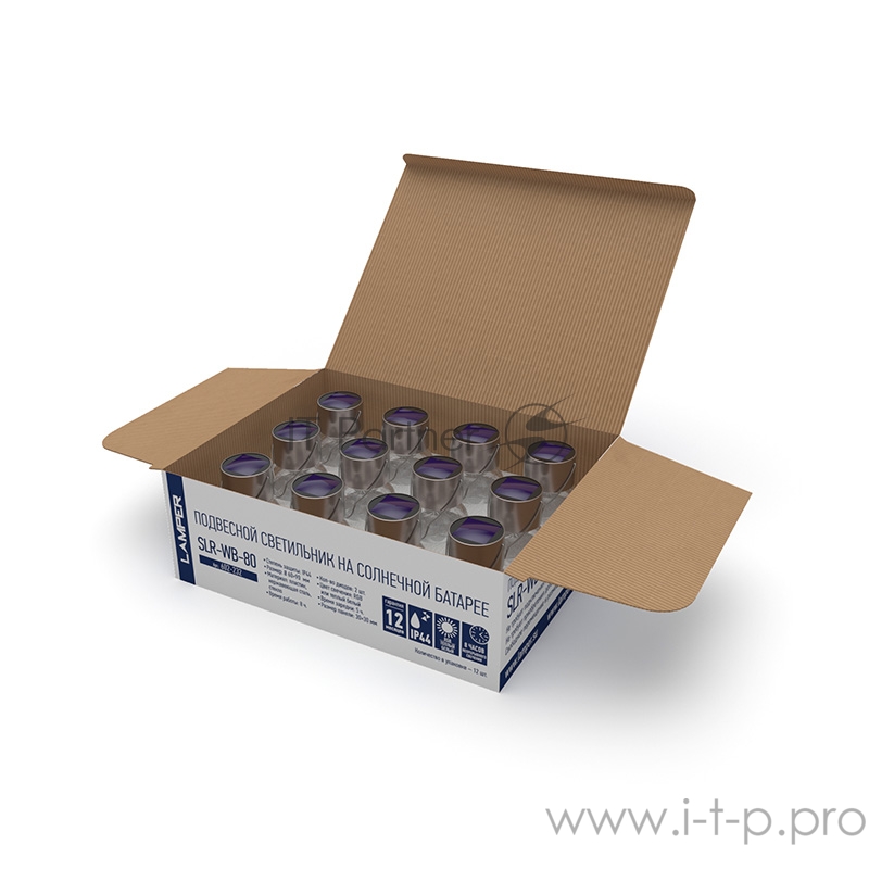 Садовый светильник на солнечной батарее, подвесной (SLR-WB-80) LAMPER