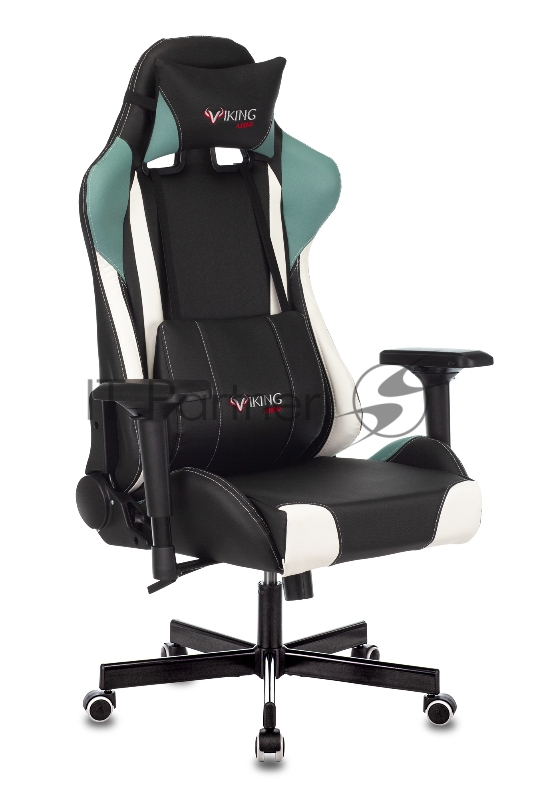 Кресло игровое Zombie VIKING TANK черный/серый/белый искусственная кожа с подголов. крестовина металл