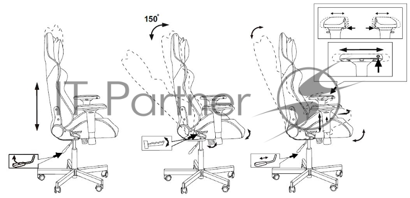 Кресло игровое Zombie VIKING TANK черный/серый/белый искусственная кожа с подголов. крестовина металл