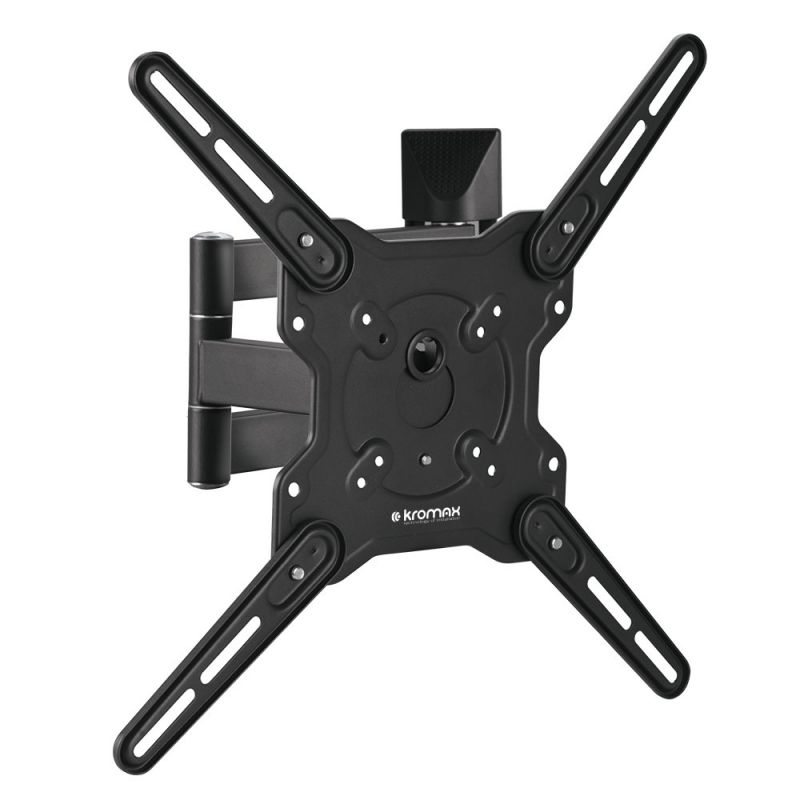 Крепеж Kromax OPTIMA-406 grey {Кронштейн для LED/LCD телевизоров 22-65, max 40 кг, настенный, 5 ст свободы, наклон +5°-15°, поворот 180°, от стены 60-506 мм, max VESA 400x400 мм}