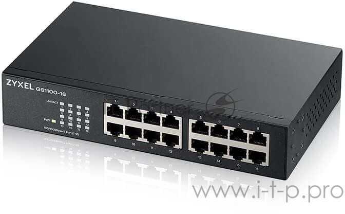 Коммутатор Zyxel GS1100-16-EU0103F 16G неуправляемый