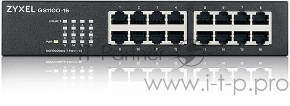 Коммутатор Zyxel GS1100-16-EU0103F 16G неуправляемый