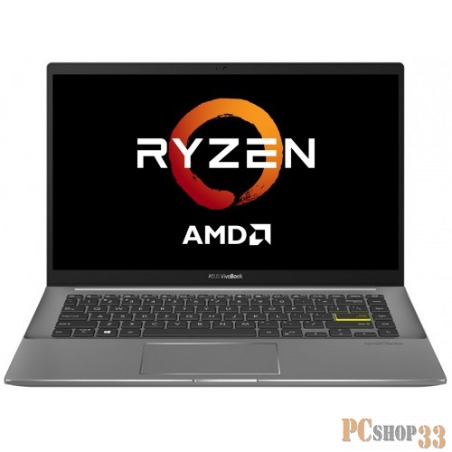 Ноутбук 14 FHD Asus VivoBook S14 M433IA-EB005R gray (AMD Ryzen 5 4500U/8Gb/256Gb SSD/noDVD/VGA int/W10Pro) (90NB0QR4-M14720)