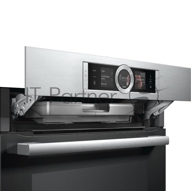 Встраиваемая электрическая духовка BOSCH Встраиваемая электрическая духовка BOSCH/ РОЗНИЧНЫЙ ЭКСКЛЮЗИВ!! С паром, 59.5x59.5x54.8 см, дисплей, 15 режимов, емкость для воды 1л, EcoClean, телескоп. на 3 уровнях, сталь