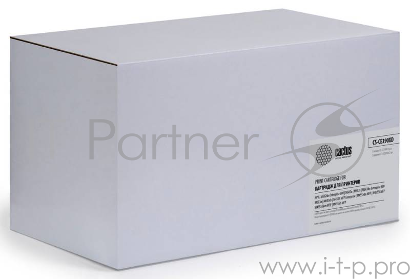Расходные материалы CACTUS CE390XD Тонер Картридж Cactus CS-CE390XD черный для HP LaserJet M4555MFP (2*24000стр.)