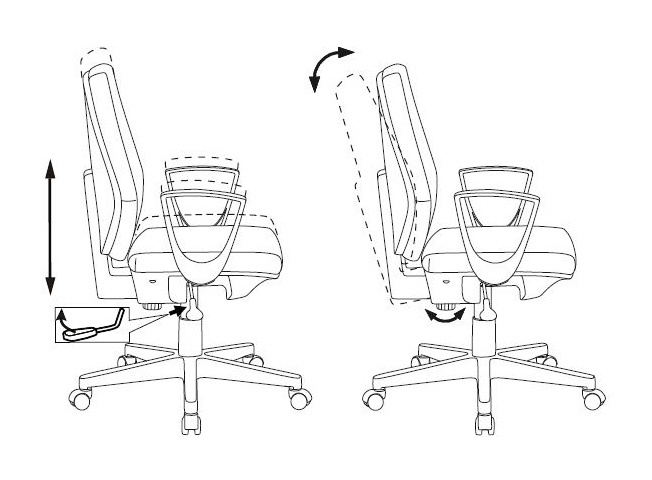 Кресло Бюрократ CH-W545/RED красный (пластик белый)