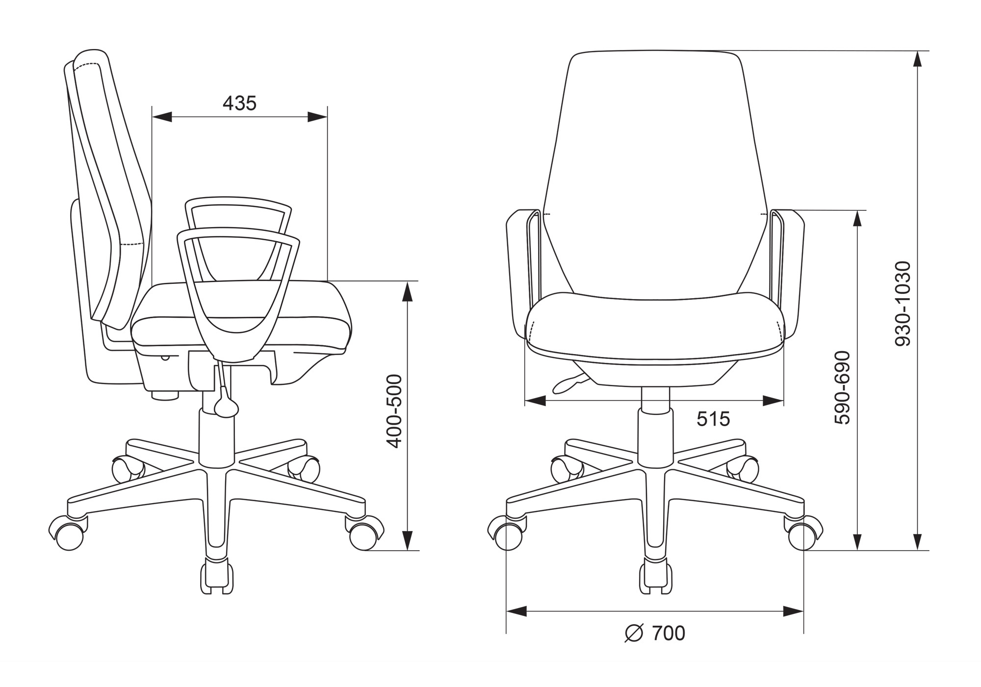 Кресло Бюрократ CH-W545/RED красный (пластик белый)
