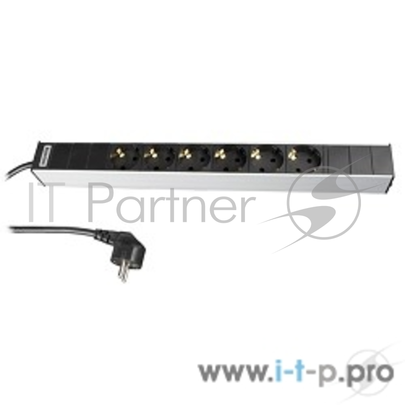 Монтажное оборудование Hyperline SHT19-6SH-2.5EU Блок розеток для 19