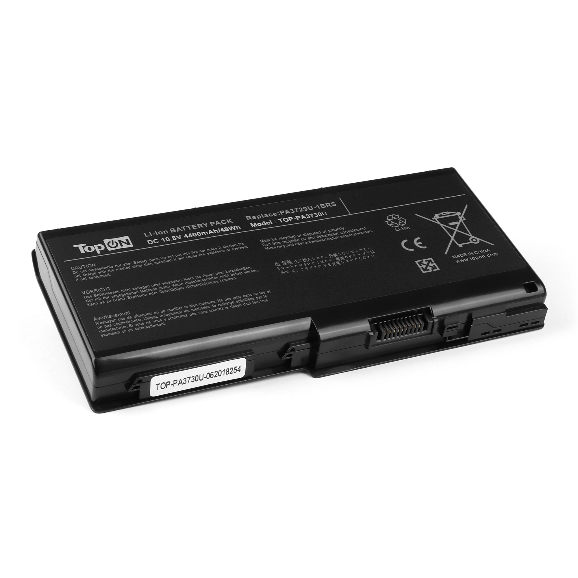 Аккумулятор для ноутбука Toshiba Qosmio 90LW, G60, X500, X505, Satellite P500, P505 Series. 10.8V 4400mAh 48Wh. PA3729U-1BRS, PA3730U, PABAS207.