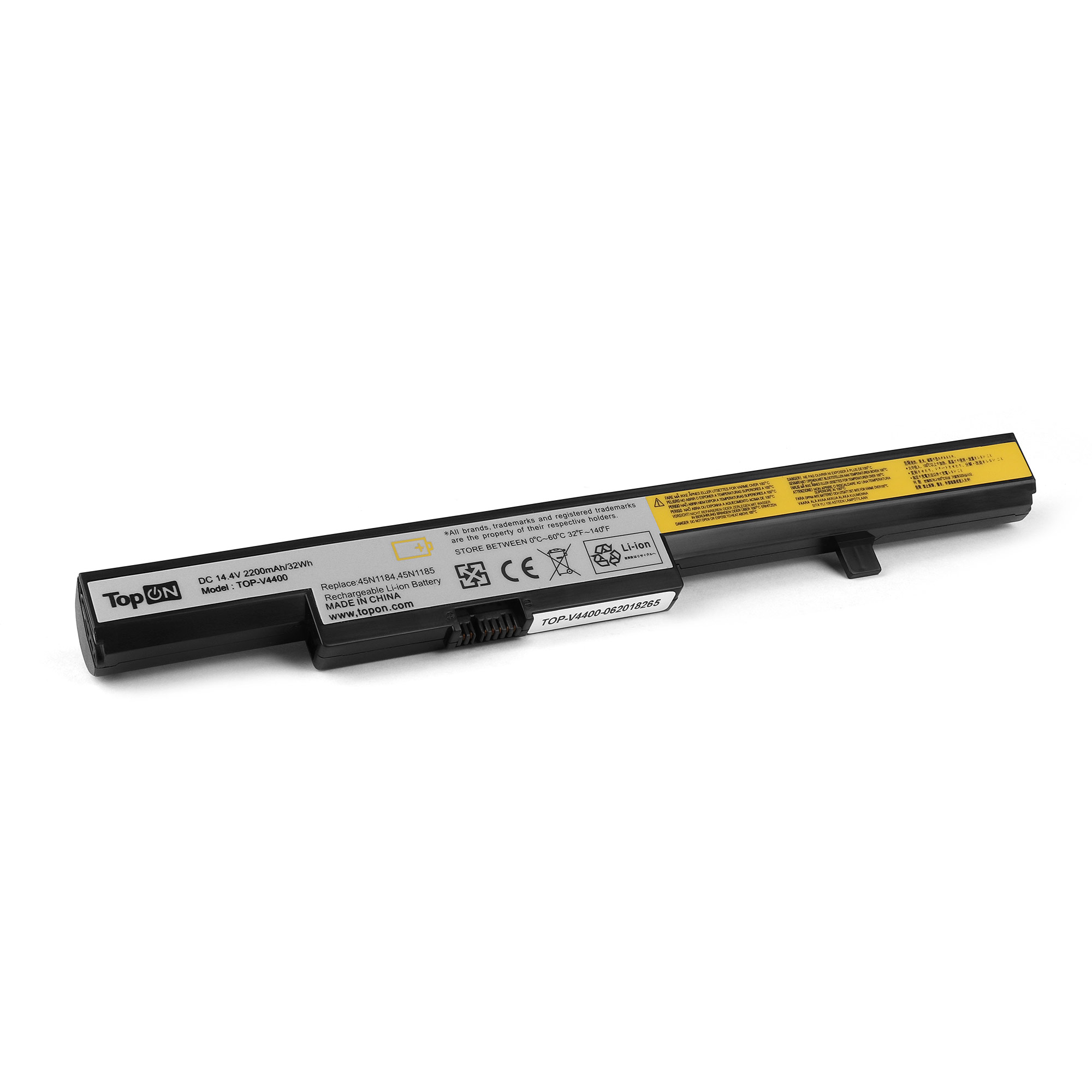 Аккумулятор для ноутбука Lenovo IdeaPad B40, B50, M4400, N40, V4400, Eraser N50 Series. 14.4V 2200mAh 32Wh. 45N1184, 5N1185, L12S4E55, L13M4A01.