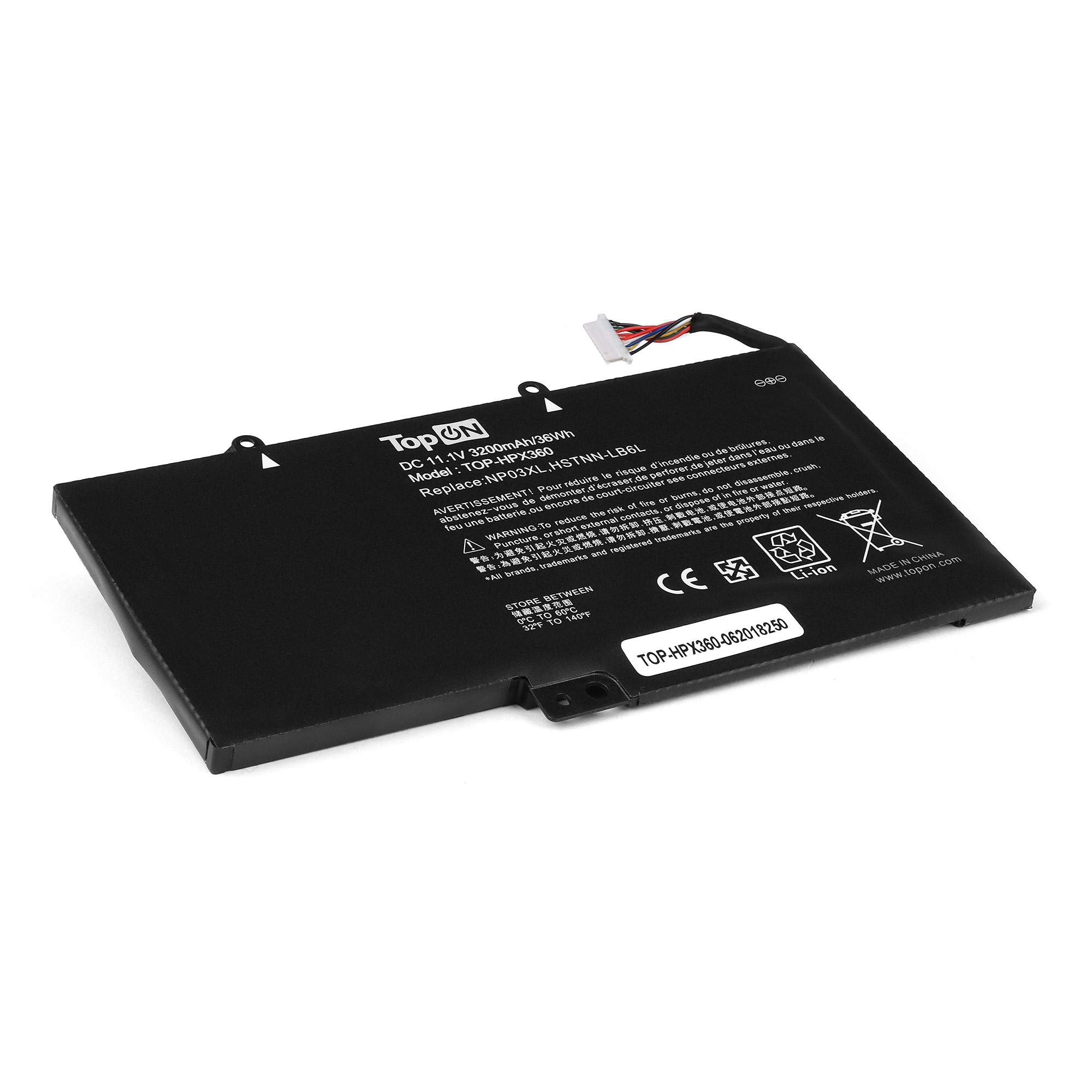 Аккумулятор для ноутбука HP Envy x360 Touchsmart, Pavilion X360 Series. 11.1V 3200mAh 36Wh. NP03XL, HSTNN-LB6L, 760944-421.