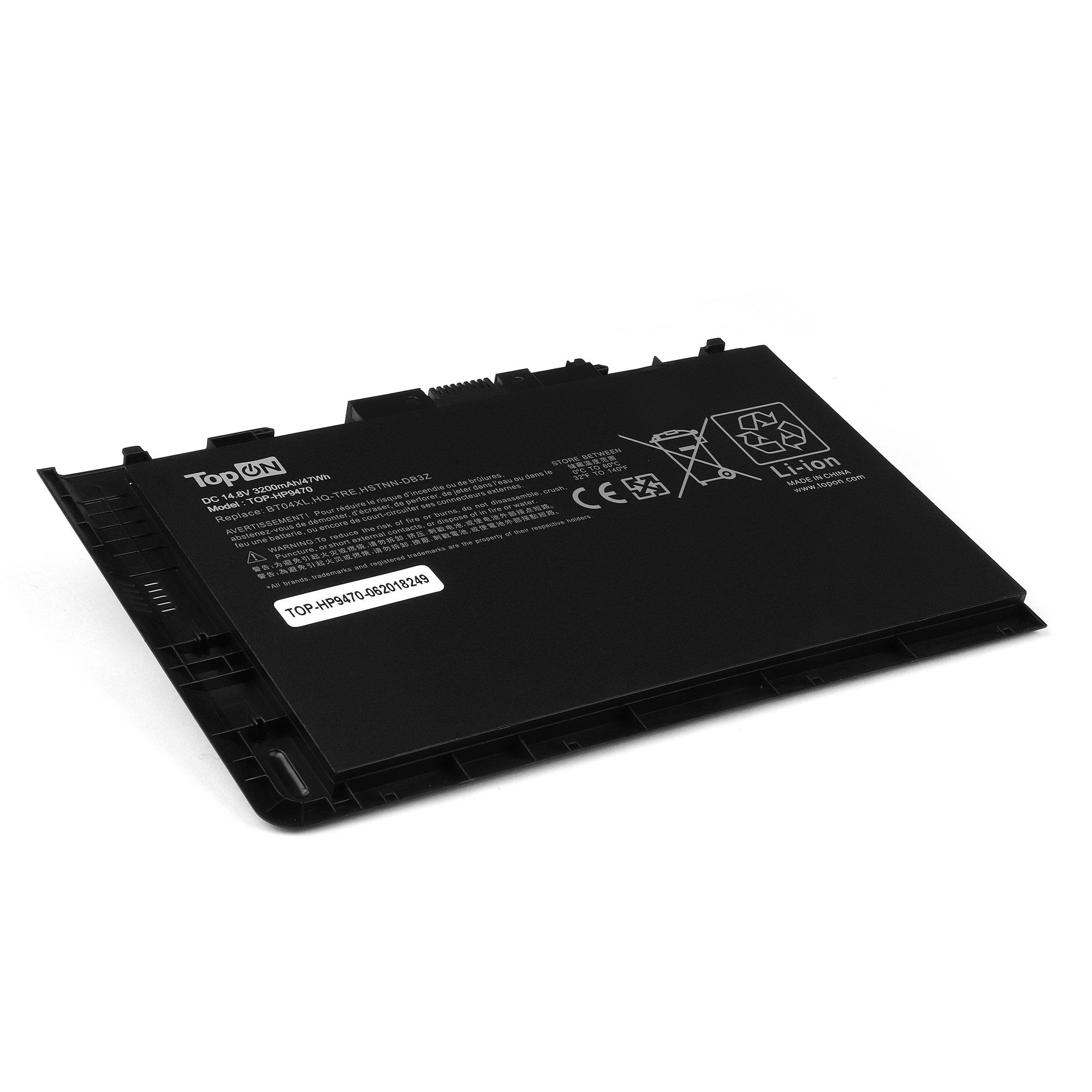 Аккумулятор для ноутбука HP EliteBook Folio 9470m, 9480m Ultrabook Series. 14.8V 3200mAh 47Wh. BA06XL, BT04, BT06XL.