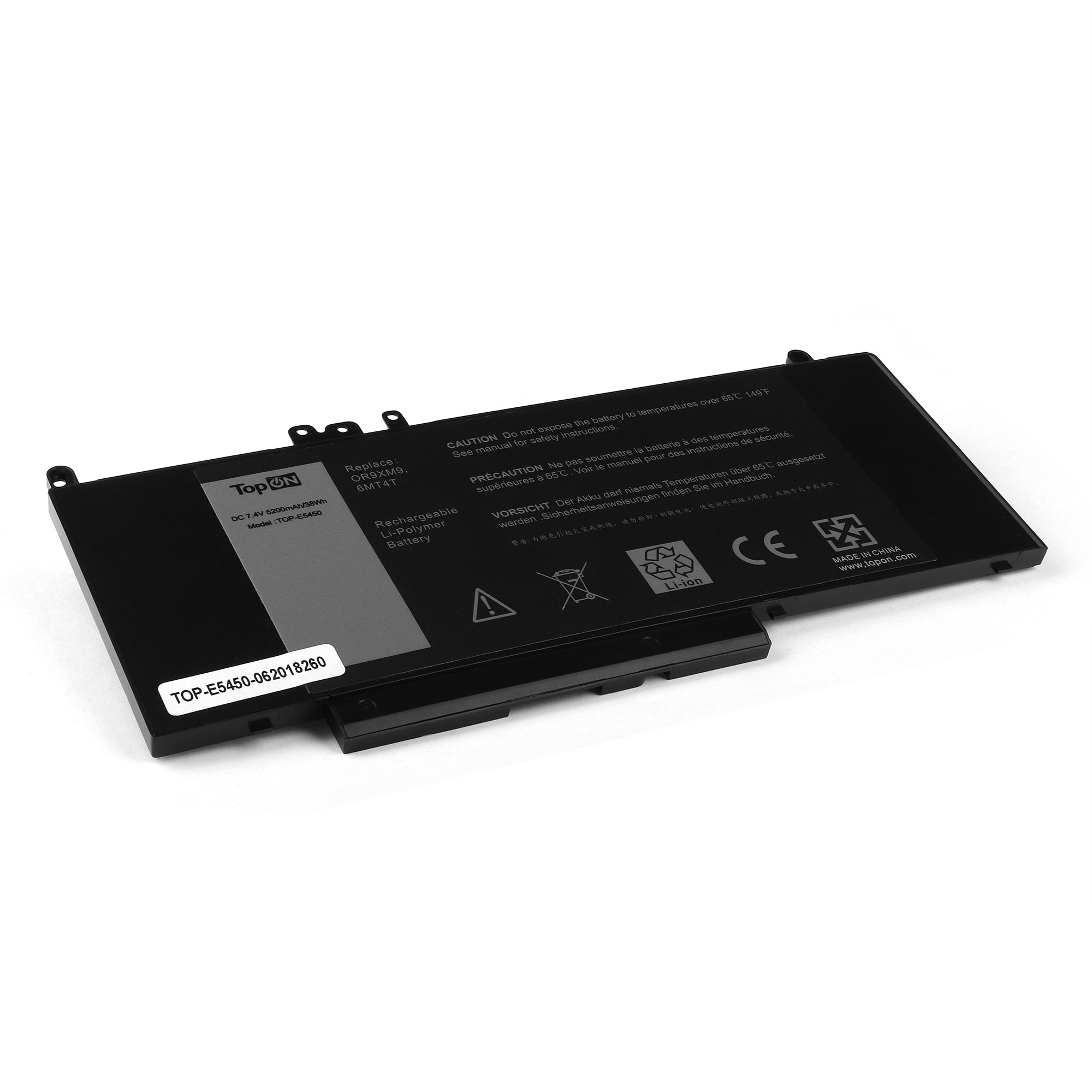 Аккумулятор для ноутбука Dell Latitude E5450, E5550, 14 5000, 15 5000 Series. 7.4V 5200mAh 38Wh. 0R9XM9, 6MT4T, G5M10, 8V5GX, 08V5GX.