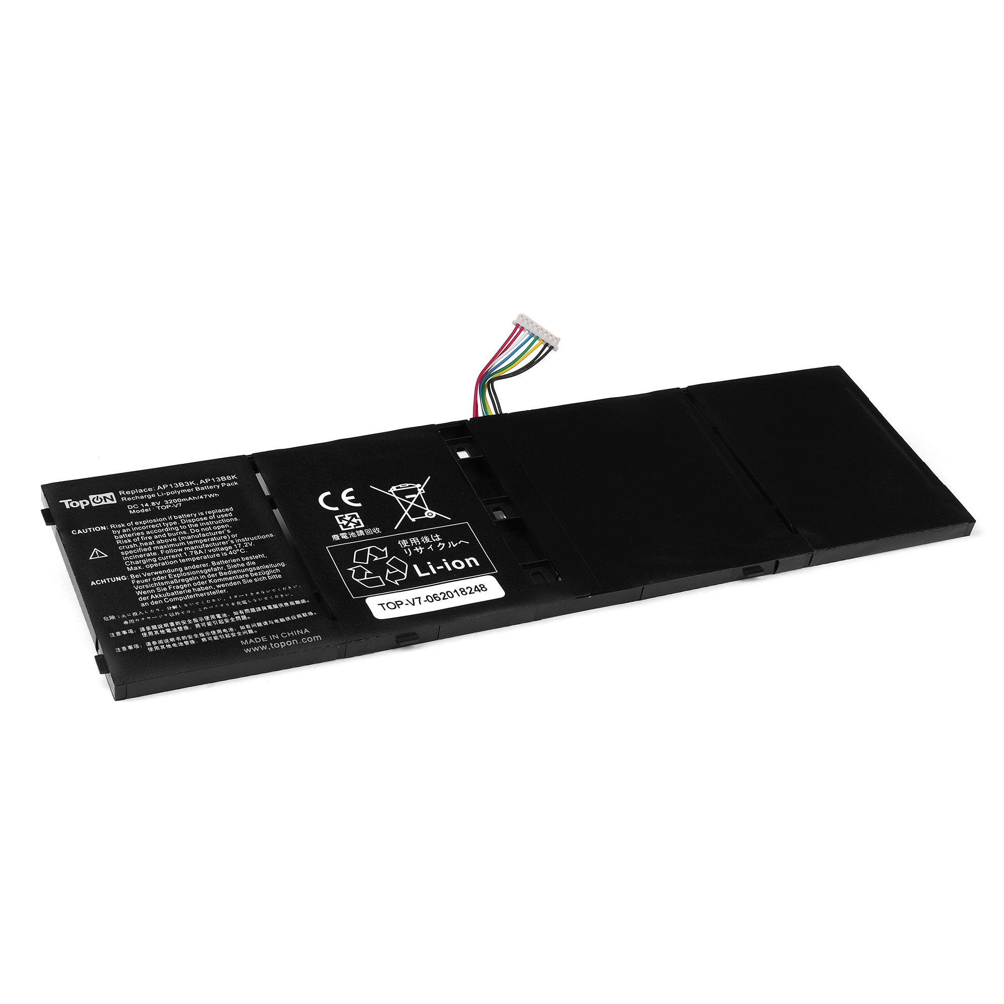 Аккумулятор для ноутбука Acer Aspire V5-552, V7-481, V7-581, R7-571, M5-583 Series. 14.8V 3200mAh 47Wh. AL13B3K, AP13B8K, AC14B8K.
