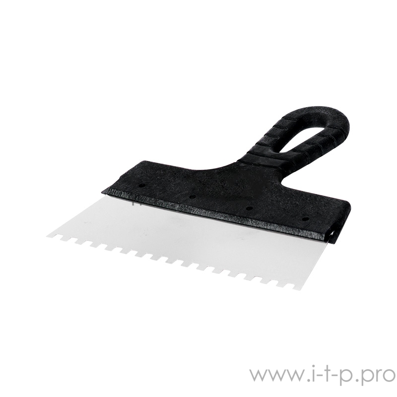 Шпатель фасадный REXANT 200 мм зуб 6х6 нержавеющая сталь, пластмассовая ручка