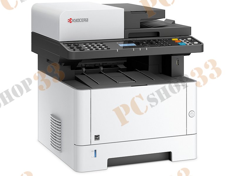МФУ Kyocera ECOSYS M2735dn A4, лазерный, принтер + сканер + копир + факс, ЖК, бело-черный (USB2.0, LAN)