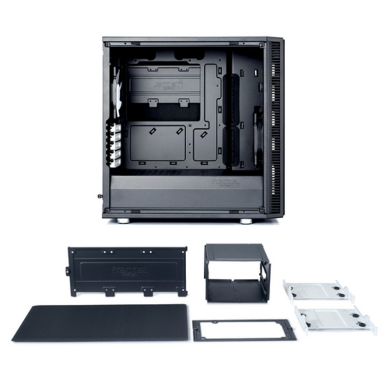 Корпус Minitower Fractal Design Define Mini C FD-CA-DEF-MINI-C-BK, mATX, черный (без БП)