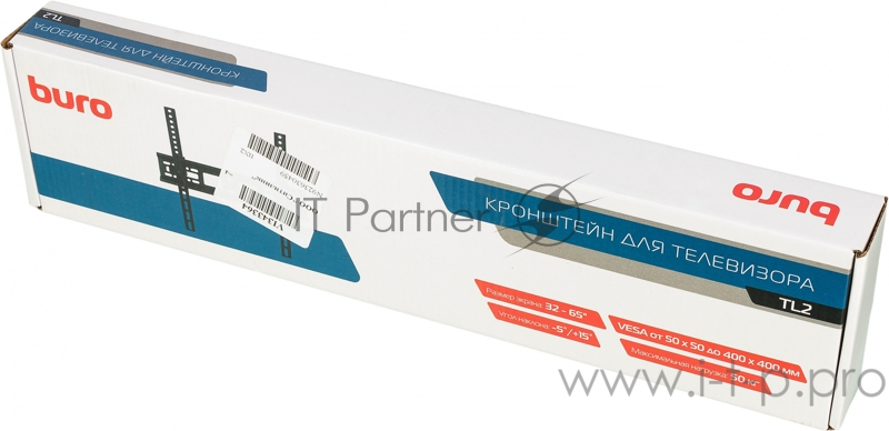 Кронштейн для телевизора Buro TL2 черный 32-65 макс.50кг настенный наклон