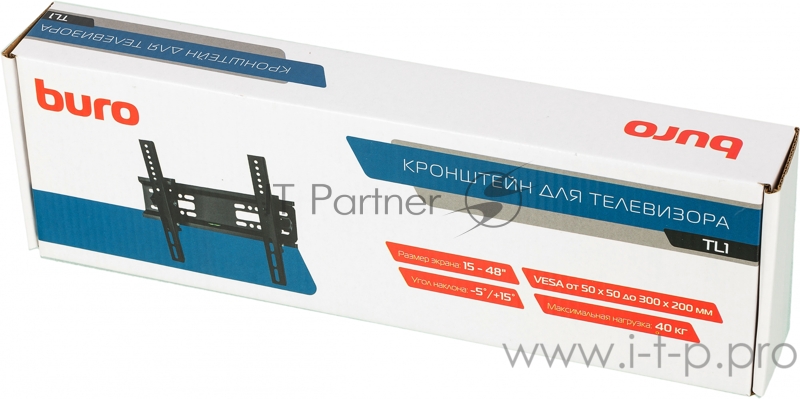Кронштейн для телевизора Buro TL1 черный 15-48 макс.40кг настенный наклон