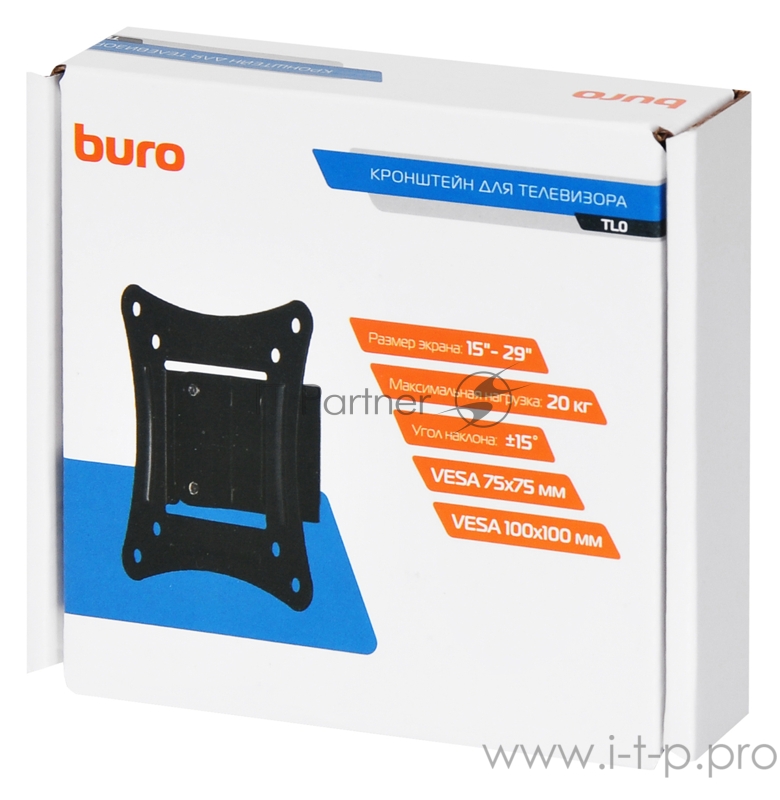 Кронштейн для телевизора Buro TL0 черный 20-29 макс.20кг настенный наклон