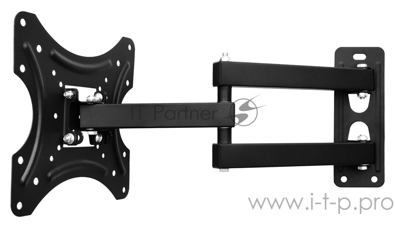 Кронштейн для телевизора Buro FL2 черный 15-29 макс.12кг настенный поворотно-выдвижной и наклонный