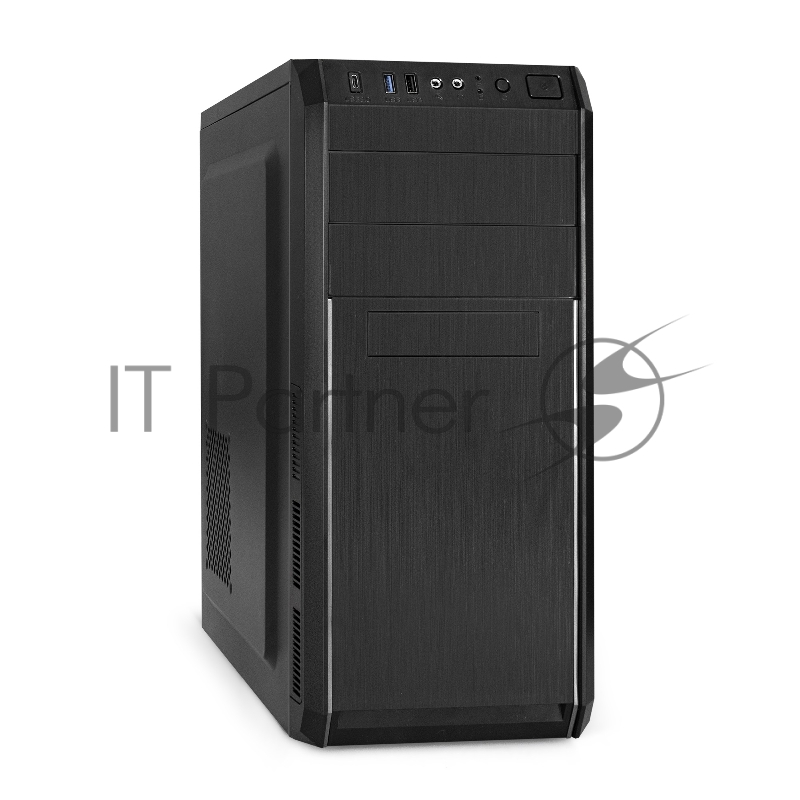 Корпус Miditower ExeGate XP-334UC-XP400 (ATX, XP400 с вент. 12см, 1*USB+1*USB3.0+1*TypeC, аудио, черный)