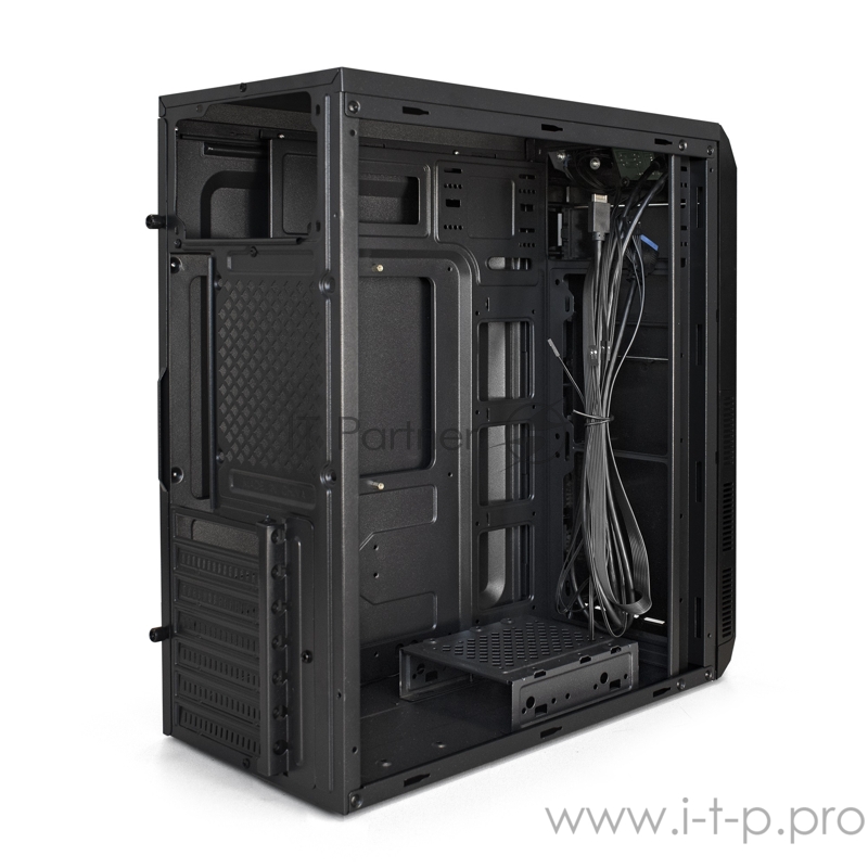 Корпус Miditower ExeGate XP-334UC-XP500 (ATX, XP500 с вент. 12см, 1*USB+1*USB3.0+1*TypeC, аудио, черный)