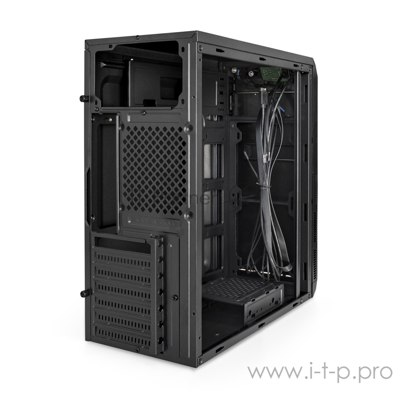 Корпус Miditower ExeGate XP-334UC (ATX, без БП, 1*USB+1*USB3.0+1*TypeC, аудио, черный)