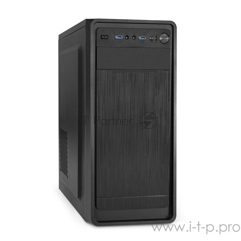 Корпус Miditower ExeGate XP-332UC-XP500 (ATX, XP500 с вент. 12см, 2*USB3.0+1*TypeC, аудио, черный)
