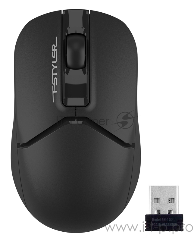 Мышь A4Tech Fstyler FG12 черный оптическая (1200dpi) беспроводная USB (3but)