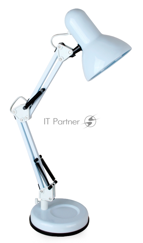Светильник настольный Camelion KD-313 C01 белый 230V 60W, E27 13639