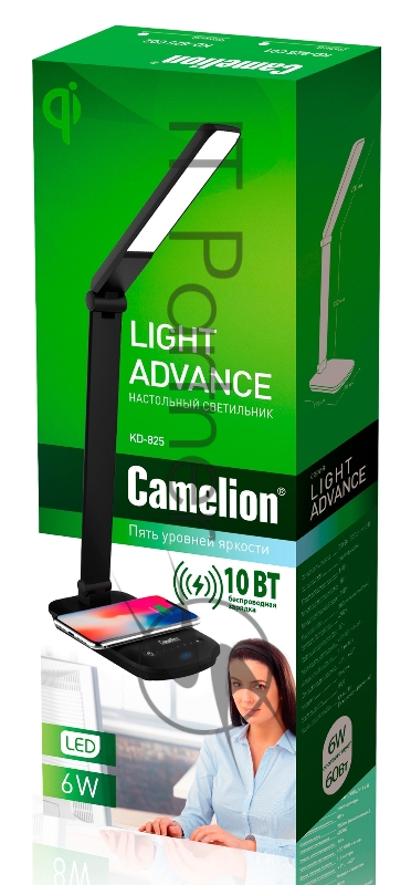 Светильник Camelion KD-825 C02 (14162) настольный на основание черный 16Вт