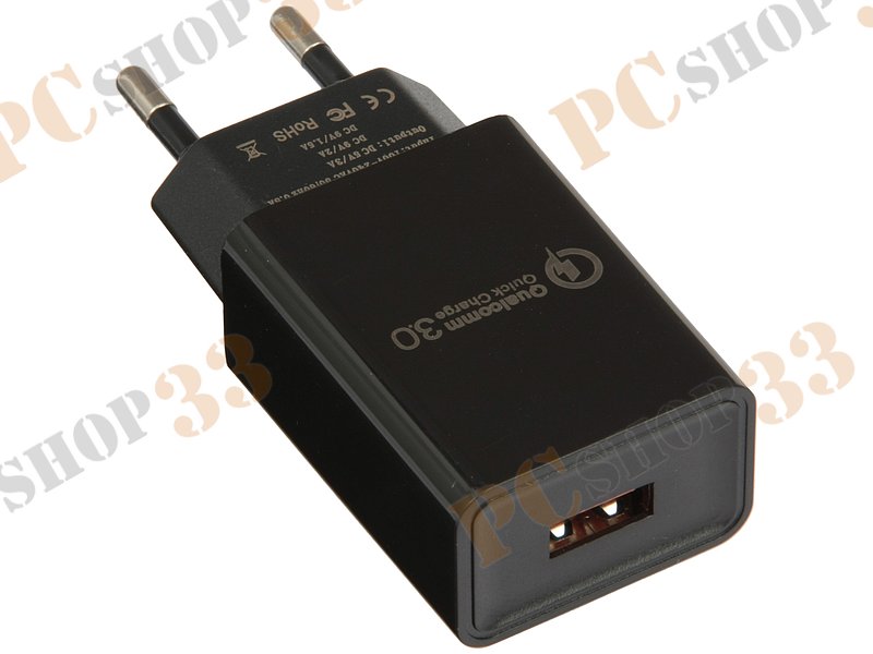 Зарядное устройство Gembird Cablexpert MP3A-PC-17, USB, черный (3000 мА)