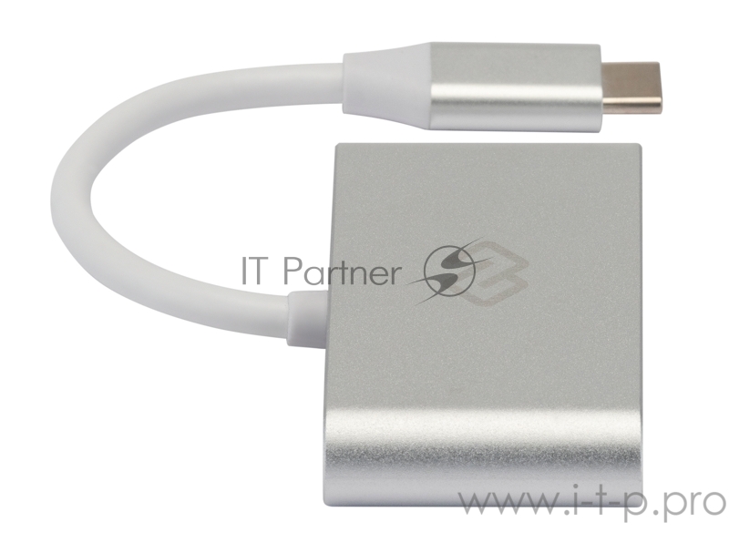 Устройство чтения карт памяти Type C Digma CR-С2501-S серебристый