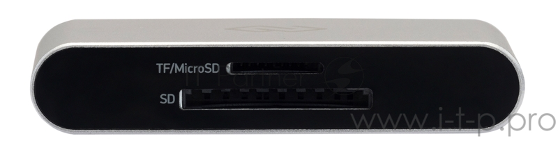 Устройство чтения карт памяти Type C Digma CR-С2501-S серебристый