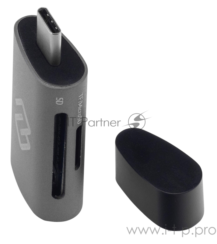 Устройство чтения карт памяти Type C Digma CR-С2524-G серый