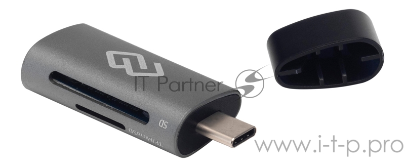 Устройство чтения карт памяти Type C Digma CR-С2524-G серый