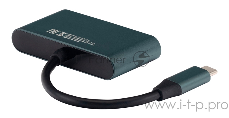 Устройство чтения карт памяти Type C Digma CR-СA2512-G серебристый