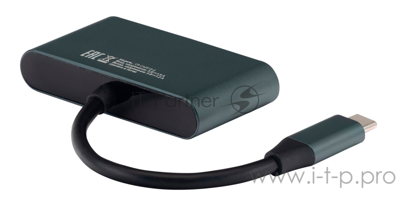 Устройство чтения карт памяти Type C Digma CR-СP2513-G серебристый