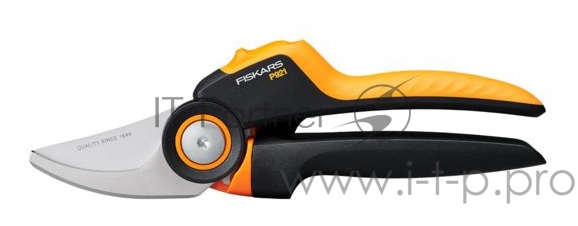 Секатор плоскостной Fiskars PowerGear P921 черный/оранжевый (1057173)