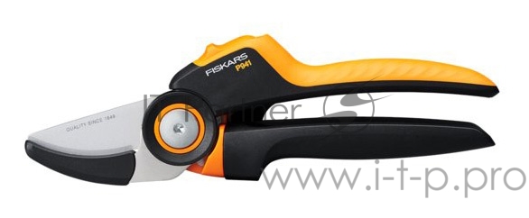 Секатор плоскостной Fiskars PowerGear P941 черный/оранжевый (1057174)