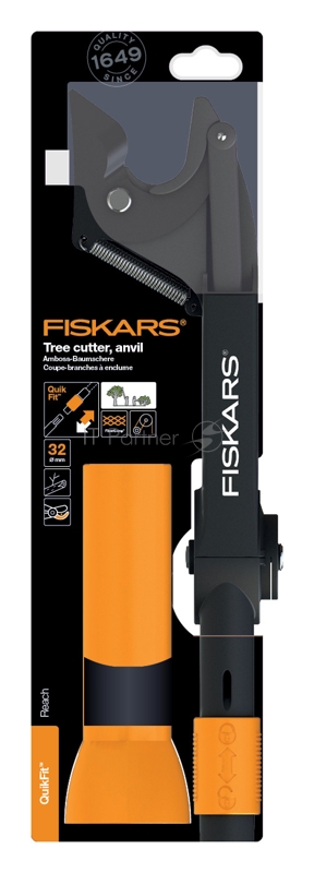 Сучкорез плоскостной Fiskars QuikFit 1001410 черный/оранжевый