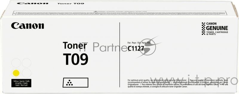 Тонер Canon T09 YL 3017C006 желтый туба для копира i-SENSYS X C1127iF, C1127i, C1127P