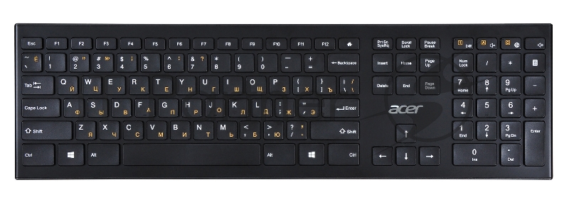 Клавиатура Acer OKR010 черный USB беспроводная slim Multimedia
