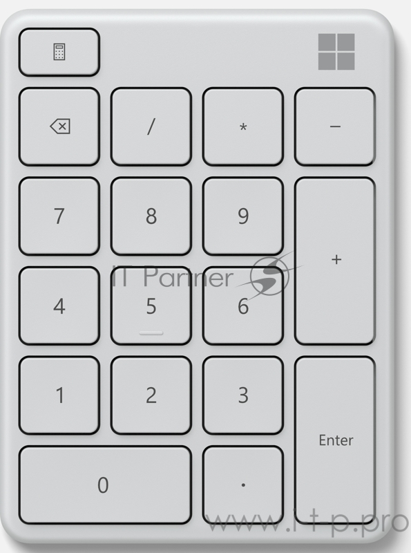 Числовой блок Microsoft Number pad Monza белый беспроводная BT slim