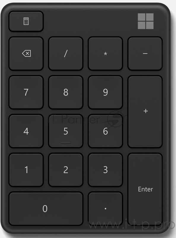Числовой блок Microsoft Number pad черный беспроводная BT slim