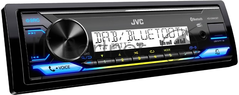 Автомагнитола JVC KD-X38MDBT 1DIN 4x50Вт