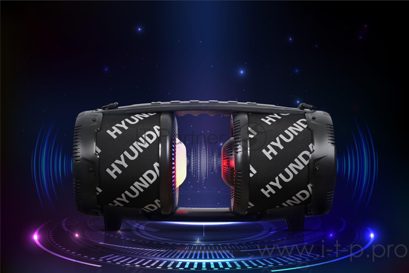 Минисистема Hyundai H-MAC220 черный 45Вт/FM/USB/BT/SD/MMC